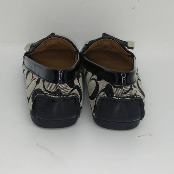Coach Frida Signature Logo Womens Pre-owned Slip-on Black/White Flats - sz. 6B - Picture 5 of 7